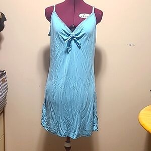 Blue spaghetti strap nightie